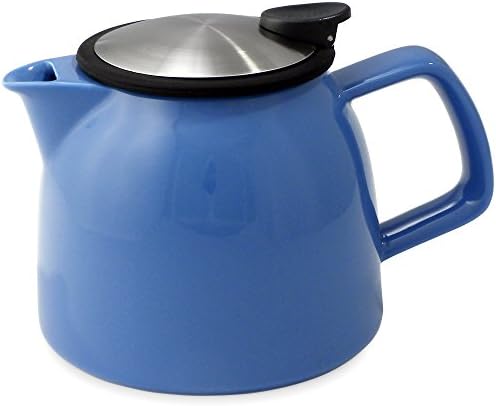 FORLIFE Bell Ceramic Teapot with Basket Infuser 26-Ounce/770ml, Blue by Unknown