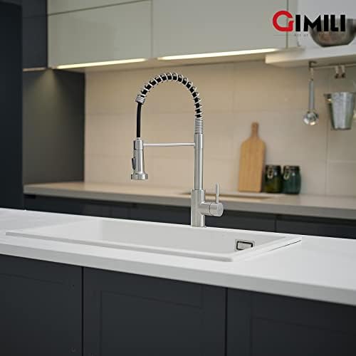 GIMILI Kitchen Faucet with Pull Down Sprayer Brushed Nickel - Image 6