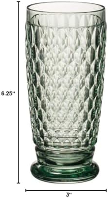 Villeroy & Boch Boston Green Crystal Highball Glasses, Set of 4 - Image 4