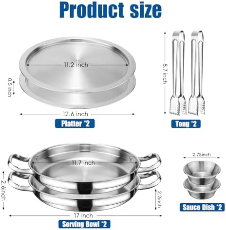 2-Set Shrimp Cocktail Serving Dish with Ice Tray, Cold Chilled Serving Tray - Image 5