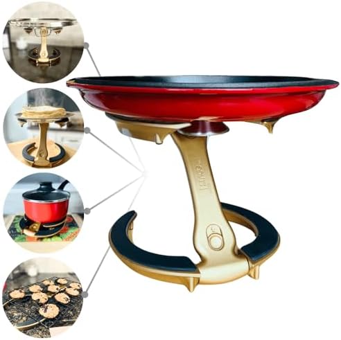 Trivae Pot Lid Holder While Cooking, 4-in-1 Kitchen Trivet & Pan Lid Holder by Trivae-CookServeEntertain