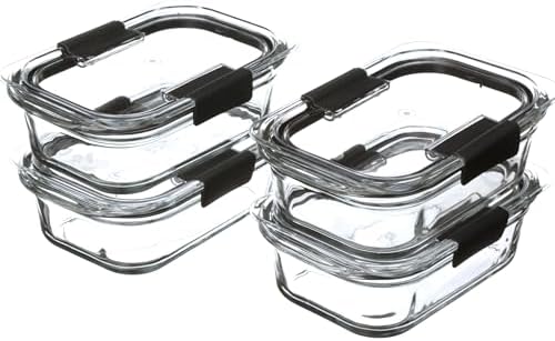 Rubbermaid Brilliance Glass Food Storage Containers, 3.2 Cup, Set of 4, BPA-Free, Leak-Proof, Clear - Image 6