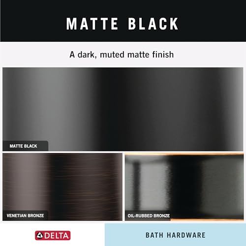 Delta Saylor (1-Pack) 8'' Towel Rack for Bathroom Matte Black Towel Bar for Bathroom Wall Hand Towel Holder Rod Wall Mounted Kitchen Towel Holder 73508-BL - Image 6