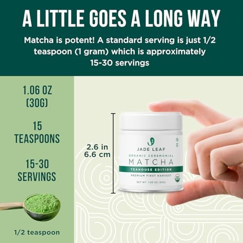 Jade Leaf Ceremonial Grade Matcha Powder, 30g / 1.06oz Tin - Image 4