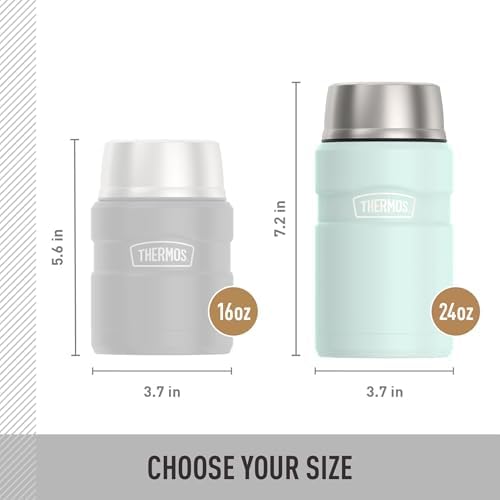 THERMOS Stainless King Food Jar with Bowl, 24oz, Matte Light Blue - Image 5