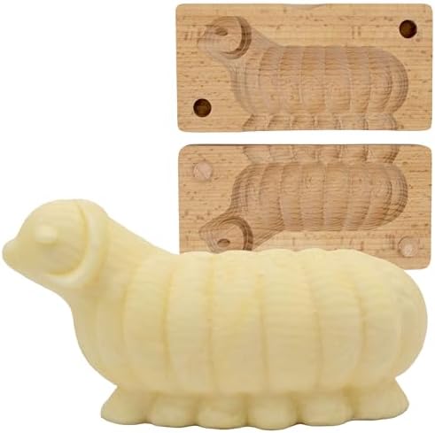 Polart, Lamb Butter Mold - Polish Decorative Sheep Wooden Molds for Dairy Making Supplies, Homemade Butter Shaper and Wood Kitchen Accessory - Table Decorations at Occasions, Party, and Celebrations by Polart