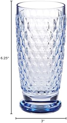 Villeroy & Boch Boston Blue Crystal Highball Glasses, Set of 4 - Image 5