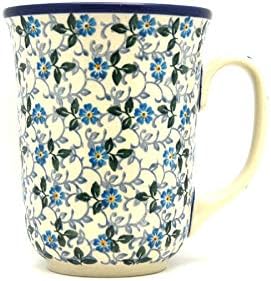 Polish Pottery Mug - 16 oz. Bistro - Forget-Me-Knot by Polish+Pottery+Gallery