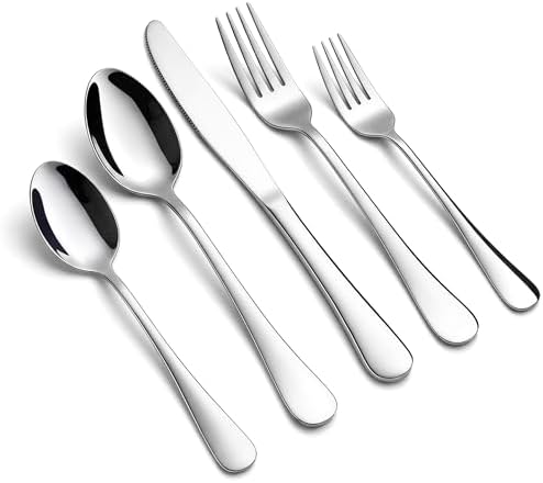 LIANYU 30 Piece Flatware Silverware Set for 6, Stainless Steel Cutlery Set by LIANYU
