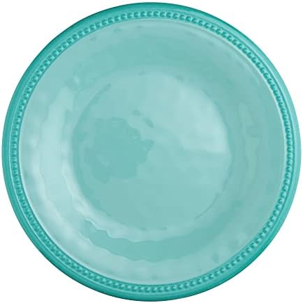 UPware 12 Piece Beaded Melamine Dinnerware Sets, Outdoor Dishes Set, Plates and Bowls Sets, Service for 4, Aqua Blue - Image 5