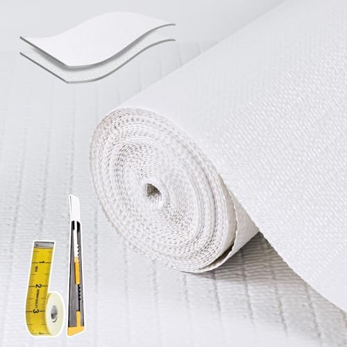 Shelf Liners for Kitchen Cabinets 17in x 30FT, Non Adhesive Drawer Liner by Adwann