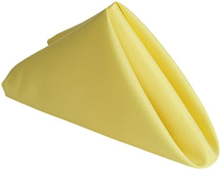 100 pcs 17-Inch Yellow Polyester Luncheon Napkins - for Wedding Party Reception Events Restaurant Kitchen Home - Image 2
