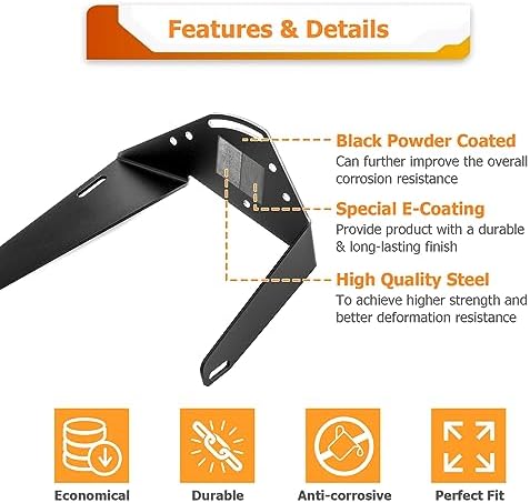 WeiSen 22" Straight LED Light Bar & Mounting Brackets, Front Hidden Bumper Light Bar Mount Wiring Kit Compatible with Dodge Ram 2500 3500 2019-2024 - Image 2