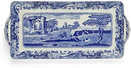 Spode Blue Italian Rectangular Sandwich Tray - Blue & White - Image 2