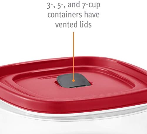 Rubbermaid 60-Piece Food Storage Containers with Lids, Microwave and Dishwasher Safe, Red Color, Ideal for Meal Prep and Pantry Storage - Image 7