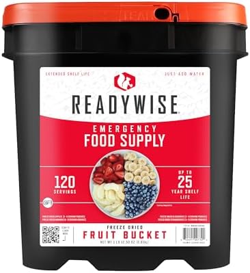 READYWISE Emergency Food Survival Supply Fruit Bucket 120 Servings by ReadyWise