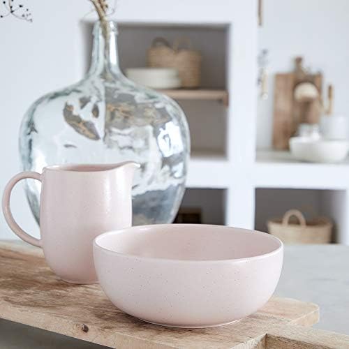 Casafina Ceramic Stoneware 10" x 4", 101 oz Serving Bowl - Pacifica Collection, Marshmallow (Pink) | Microwave & Dishwasher Safe Dinnerware | Food Safe Glazing | Restaurant Quality Serveware - Image 2