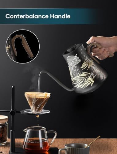 INTASTING Gooseneck Electric Kettle with ±1℉ Temperature Control 0.9 Liter - Image 2