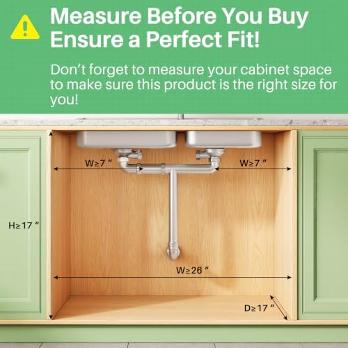 Kitstorack Under Sink Organizer 3-Tier Slide Out Drawer 2-Pack Grey - Image 2