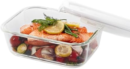 LOCK & LOCK Purely Better Glass Food Storage Container Set, 6 Piece, Clear - Image 4