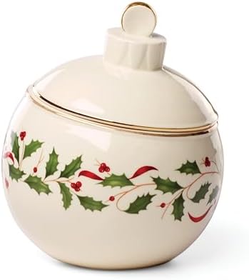 Lenox Holiday Christmas Ornament Candy Jar by Lenox