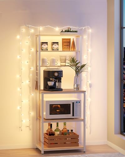VASAGLE Coffee Bar, 23.6 Inches 6-Tier Baker's Rack with 6 Hooks - Image 4