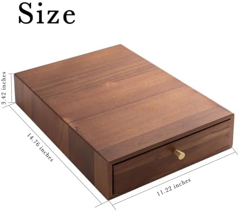 Acacia Wood Coffee Pod Drawer Compatible with Nespresso Vertuo, Pods Holder, Pod Organizer Tray, Storage, Stand, Container, Capsule Holder for Coffee Bar Countertop, 40 Big or 60 Small Pods Capacity - Image 3