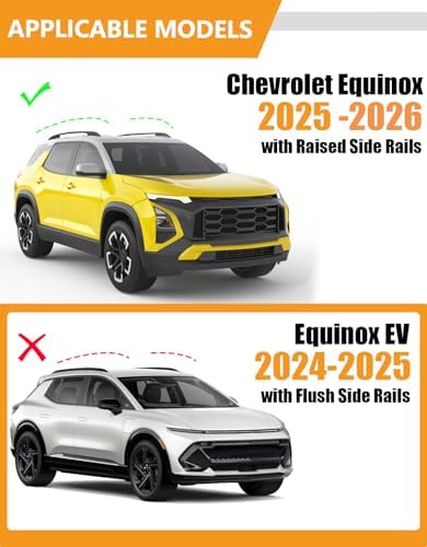 Roof Rack Cross Bars for Chevy Chevrolet Equinox 2025 2026 (not for EV) - Image 2