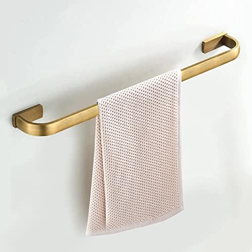 WINCASE Brass Bathroom Accessories, Bath Towel Holder Antique, Towel Bar Set Toilet Paper Holder Robe Hook Brushed Brass Wall Mounted - Image 2