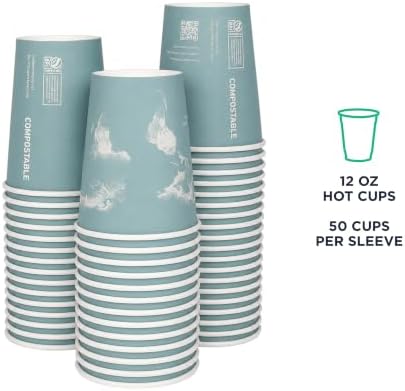 ECO PRODUCTS World Art Disposable Coffee Cups, Latte Cups, 12 oz, 1000 Pack - Image 5