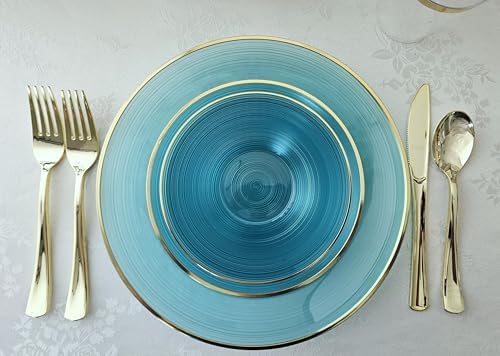 OCCASIONS 240-Pc Fancy Disposable Plates (120 Guests) for Wedding Party - Image 6