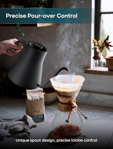 INTASTING Gooseneck Electric Kettle with ±1℉ Temperature Control, 0.9L - Image 2