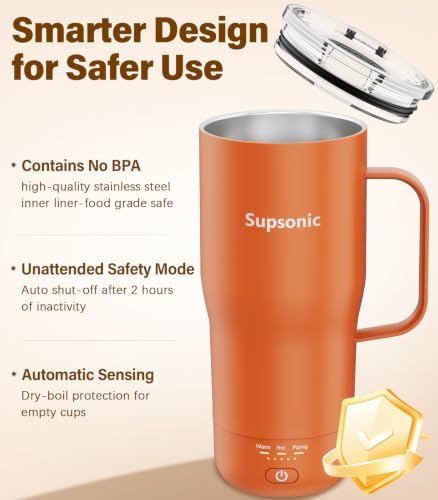 Supsonic Heated Coffee Mug, 20oz Electric Temperature Control Cup (S3) - Image 5