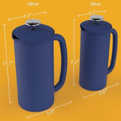ESPRO P7 French Press, 32oz, Aegean Blue, Stainless Steel Coffee Maker - Image 3