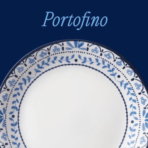 Corelle Vitrelle Salad Plates Set Triple Layer Glass and Chip Resistant, 9-Inch Lightweight Round Plates, Portofino, Caspian, 6-Piece - Image 2