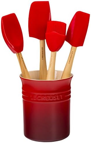 Le Creuset Stoneware & Silicone 5pc. Utensil Crock Set, Cerise by Unknown