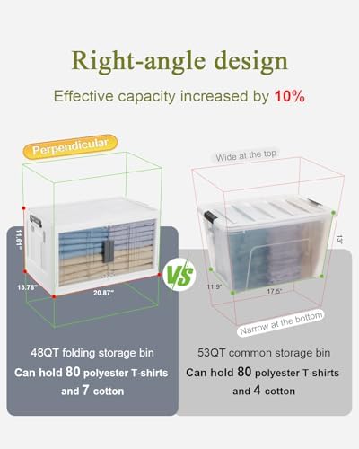OlarHike 48QT Storage Bins with Lids for Home, Office, Closet, Room, 6 Pack - Image 5