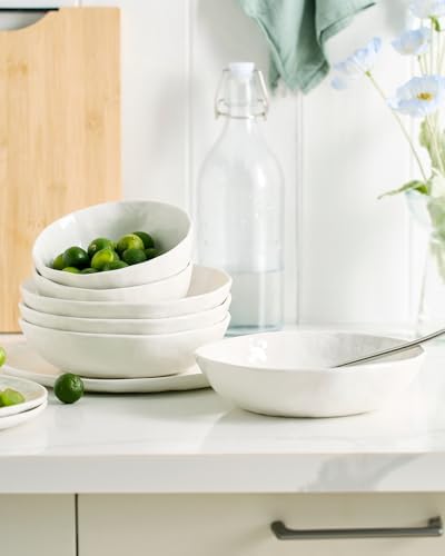 Famiware Porcelain Dinnerware Sets for 4, 16-Piece, Polar White - Image 3