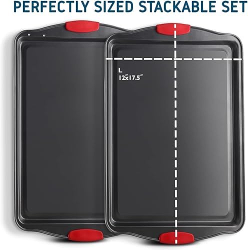 Eatex Baking Sheet Set, 2 Piece Baking Pans Set, Cookie Sheets for Baking - Image 2
