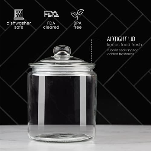 kitchentoolz 1 Gallon Glass Cookie Jar with Lid & Candy Jar | Glass Jars - Image 5
