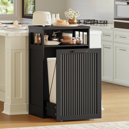 13 gallon Pull Out Trash Can Cabinet for Kitchen- Hidden Garbage Storage by JMHDYG