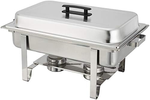 TigerChef Chafing Dish Buffet Set - Chaffing Dishes Stainless Steel - Chafer and Buffet Warmer Set with Steam Pans and Folding Frame - Food Warmers for Parties Buffets (1, 3 Third Inserts) - Image 2