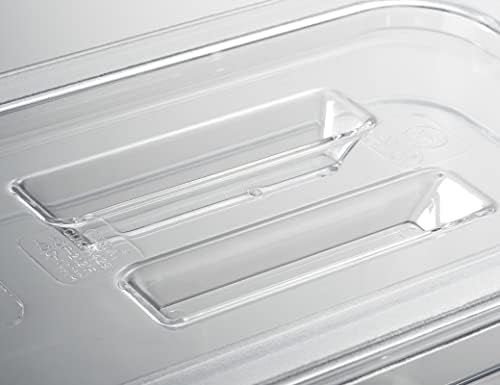 CURTA 6 Pack NSF Notched Food Pan Cover, 1/3 Size Clear Polycarbonate Lid with Handle for Commercial Food Pan, Dishwasher & Freezer Safe Plastic Clear - Image 4