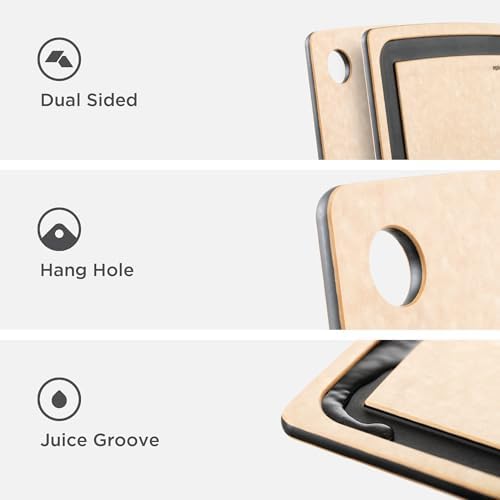 Epicurean Gourmet Series Cutting Board with Juice Groove, 14.5-Inch by 11.25-Inch, Natural/Slate - Image 4