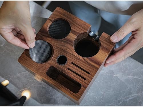 58mm Tamper Station Walnut Portafilter Holder - Image 6