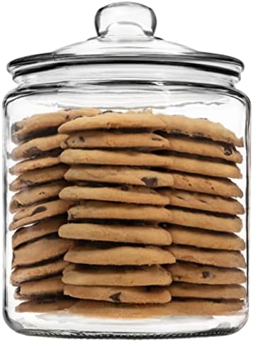 kitchentoolz 1 Gallon Glass Cookie Jar with Lid & Candy Jar | Glass Jars by KITCHENTOOLZ
