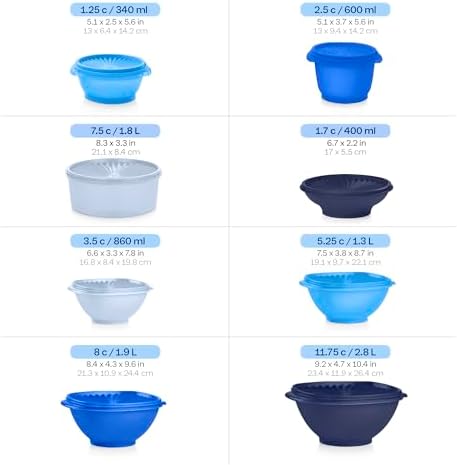 Tupperware Heritage 36-Piece Vintage Blue Set (18 Containers + 18 Lids) - Image 7