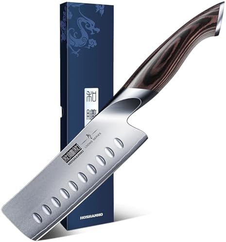 HOSHANHO 5.5 Inch Nakiri Knife, Ultra Sharp Japanese Kitchen Chef Knife by HOSHANHO