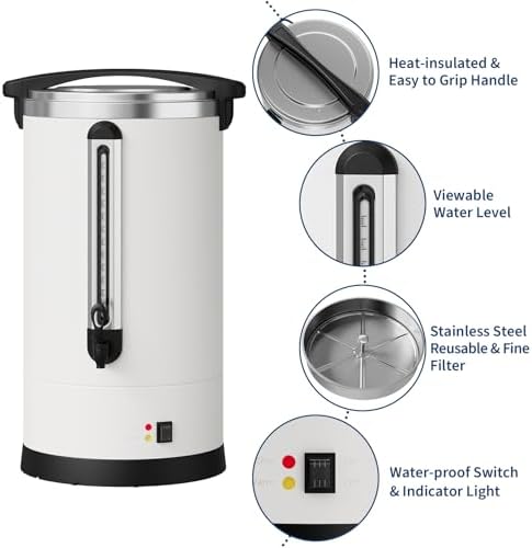 120 Cup Coffee Urn, 18 l Large Commercial Coffee Maker - Image 5