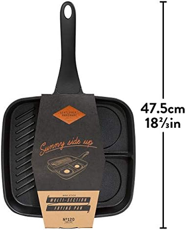 Gentlemen's Hardware Non-Stick Multi Section Frying Pan with Silicon Grip Handle - Image 4